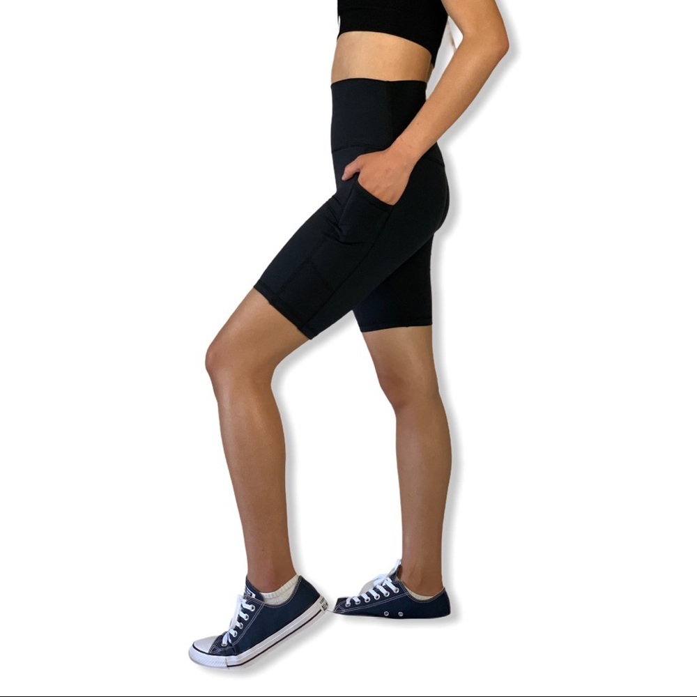 Black - Palm Springs High Waisted Biker Shorts